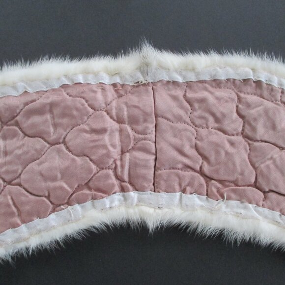 Cross Mink Fur Collar No Lining Repurpose or Wear - Picture 9 of 10
